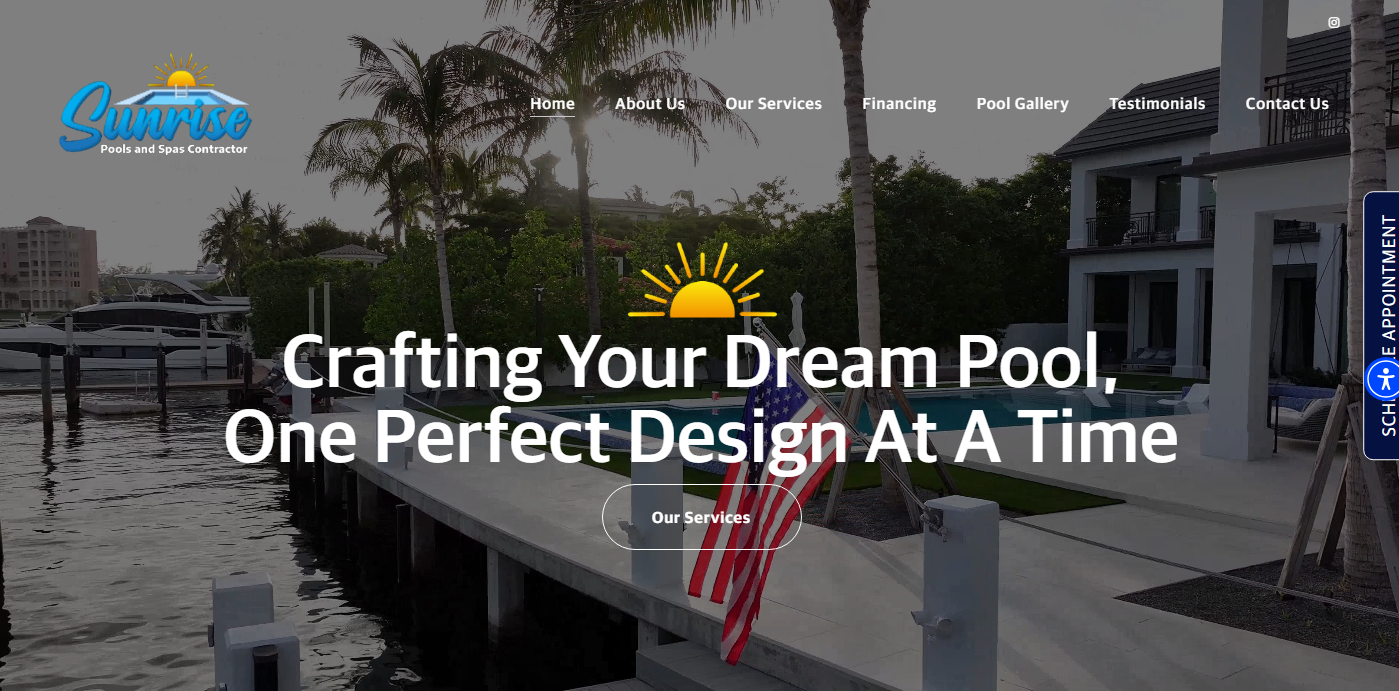 Pool Design Home Services Web Design