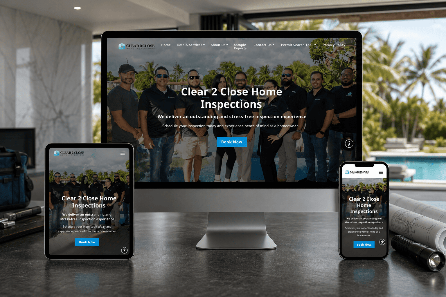 Clear 2 Close website design