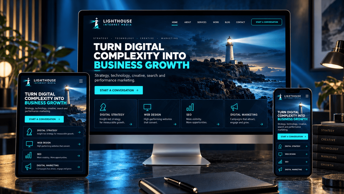 Lighthouse Internet Media website design